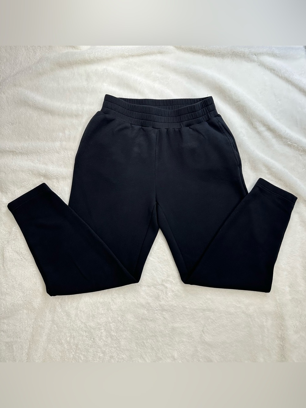 Varley DoubleSoft Slim Sweatpants Tapered Joggers Black Size Small